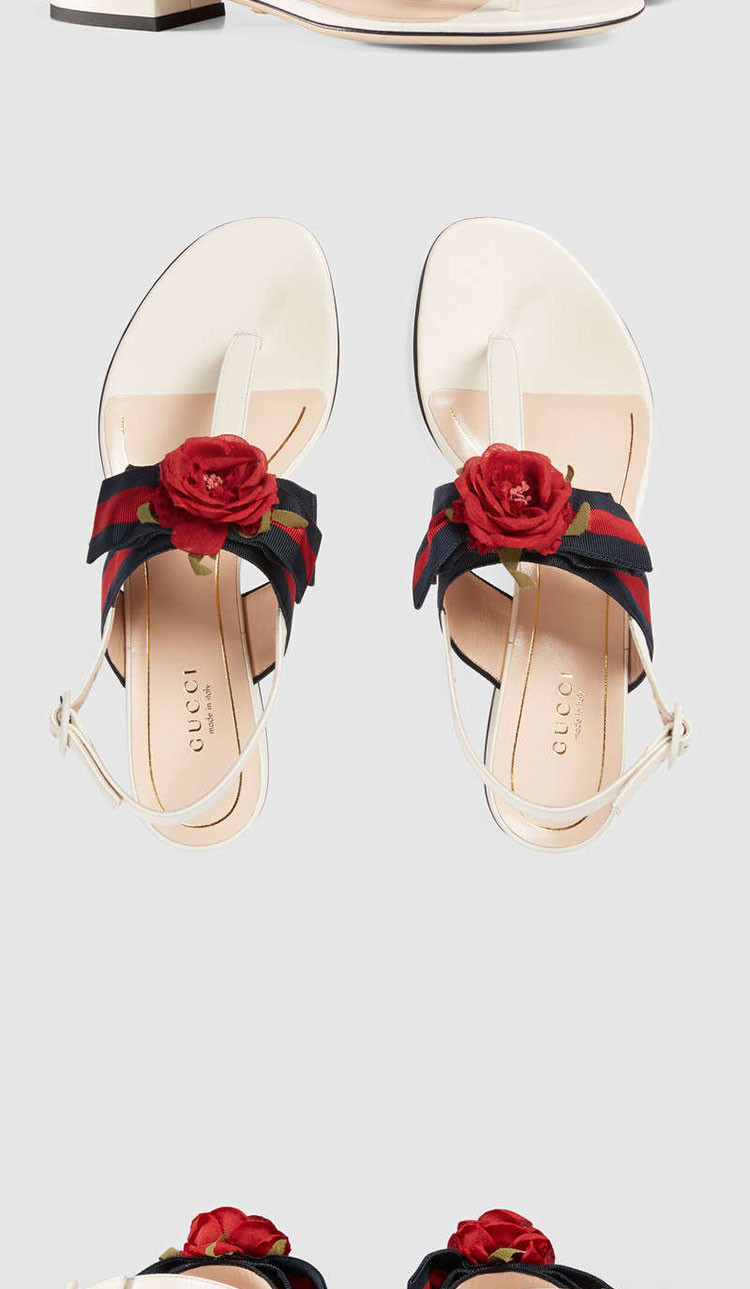 gucci/古驰 玫瑰低/中跟凉鞋 453436 h5qh0 8465