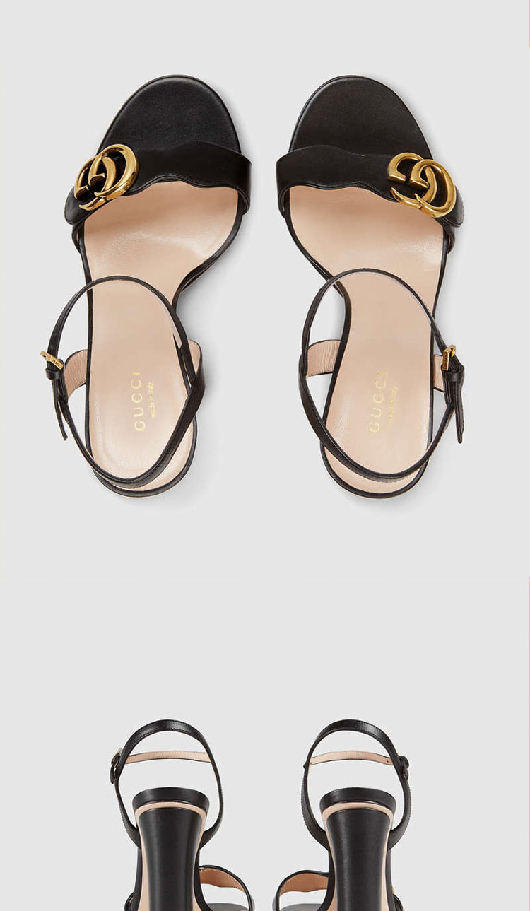 gucci/古驰 高跟凉鞋 双g高跟凉鞋 453378 a3n00 1000