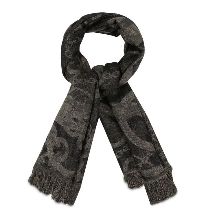 【包税】philipp plein/菲利普·普兰 女款暗金色流苏边丝巾 1006p13