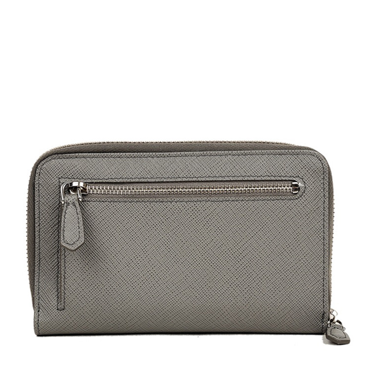 prada/普拉达 女士灰色拉链钱包 1ml001 qwa f0k44灰色系