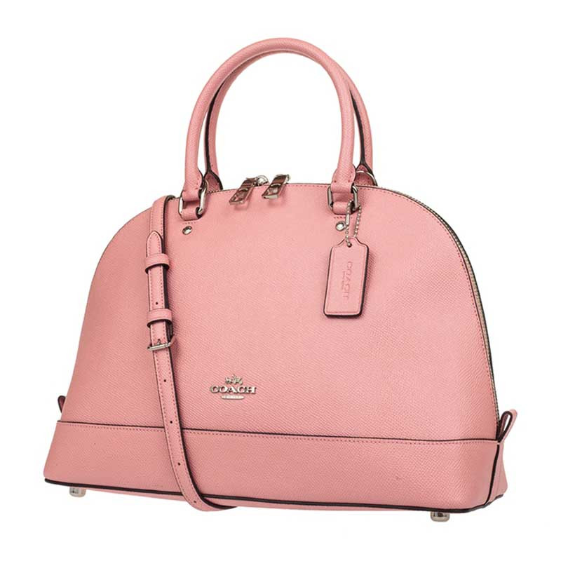 【包邮包税】coach蔻驰sierra牛皮贝壳状女包手提斜挎包浅粉