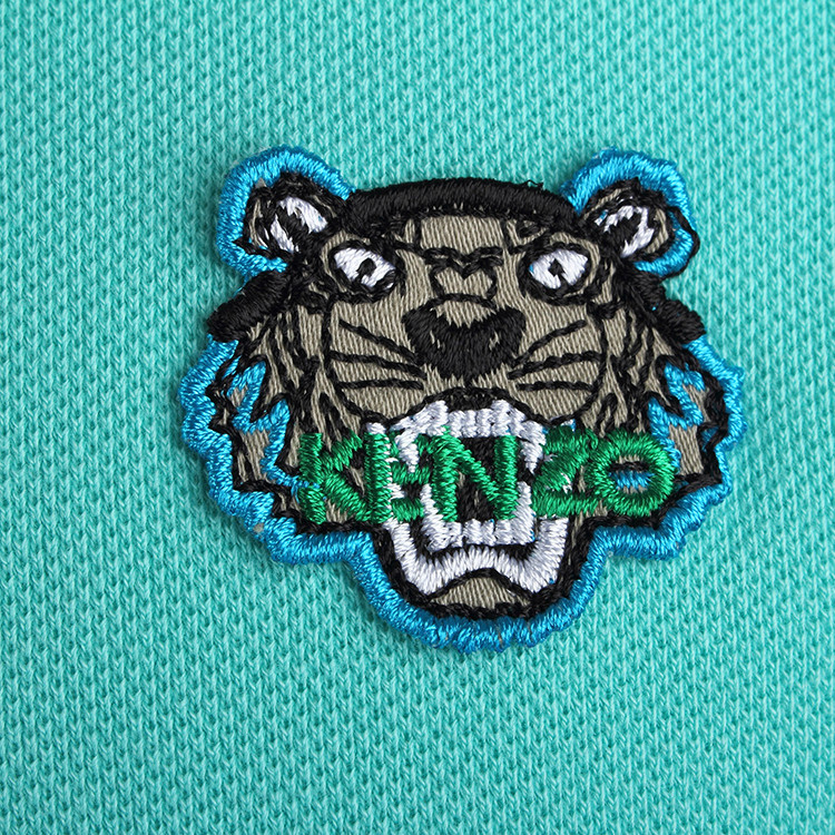 kenzo/高田贤三 男士时尚休闲棉质虎头刺绣短袖polo衫t