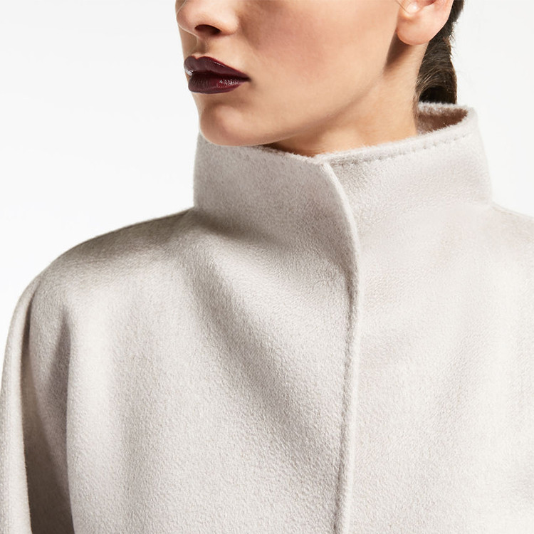 maxmara 【19春夏】经典纯羊绒水波纹中长款系带大衣 lilia