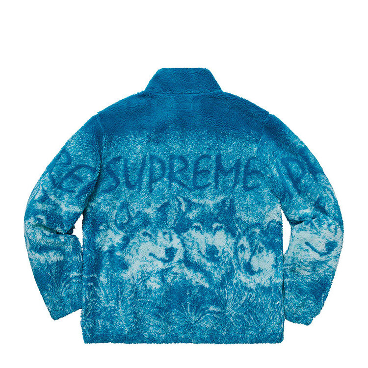 supreme 19ss fleece wolf jacket 七匹狼摇粒绒外套夹克