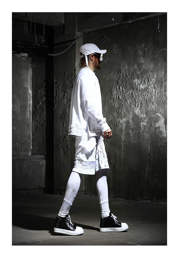 byther 中世纪刺绣纯棉短裤 p000bzgc