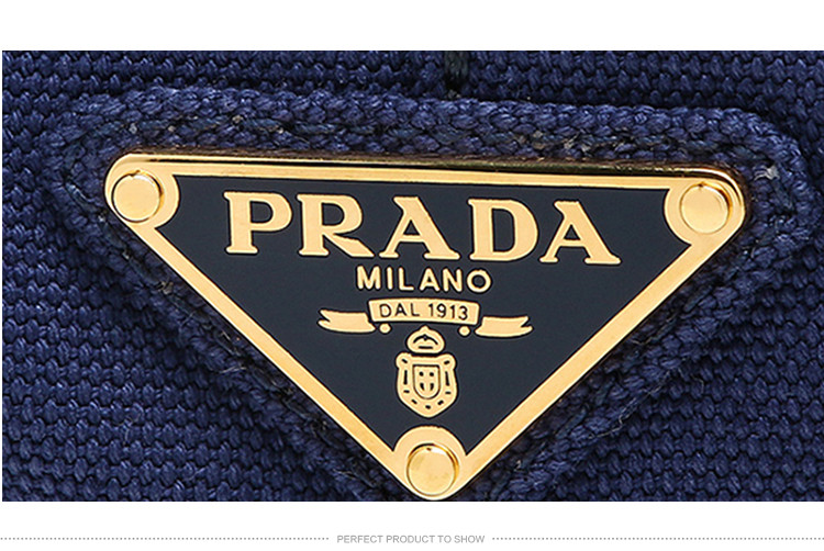 prada/普拉达 女士深蓝色帆布手提单肩包 1bg439 ooo zki f0016