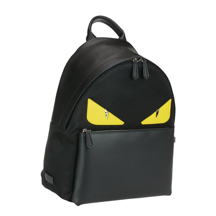 fendi/ 芬迪 男士bag bugs恶魔眼睛黑色双肩包 7vz012a2fsf0r2a