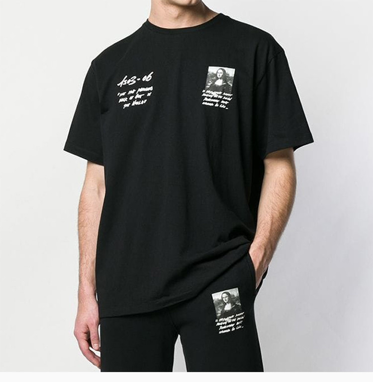 男士短袖t恤】off white/off white 19春夏 "蒙娜丽莎"系列 男士纯棉