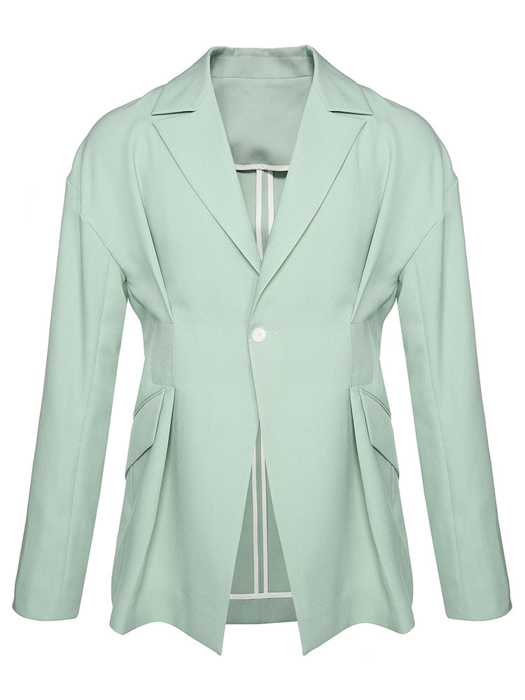staffonly/staffonly 19春夏 薄荷绿色1粒扣西装外套99b2stfbz016