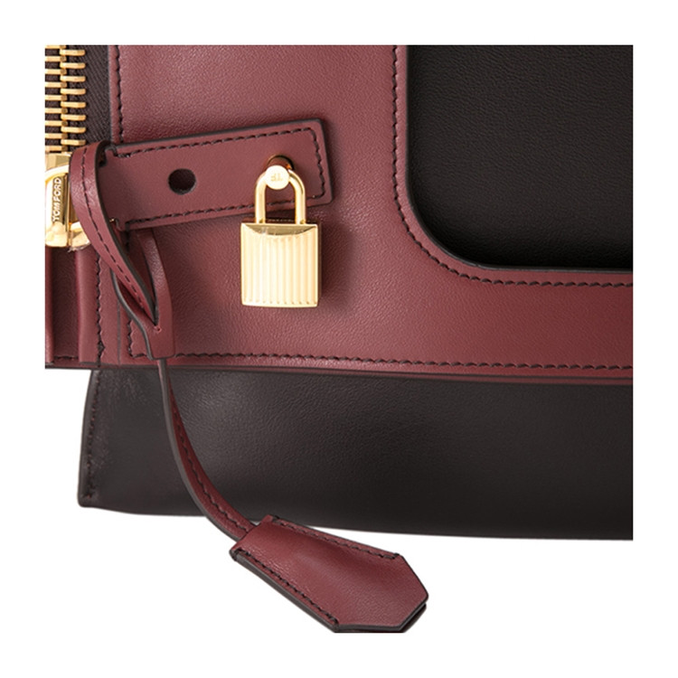 tomford/汤姆福特mediumalix女士酒红小牛皮手提包217l0342tc63crt酒