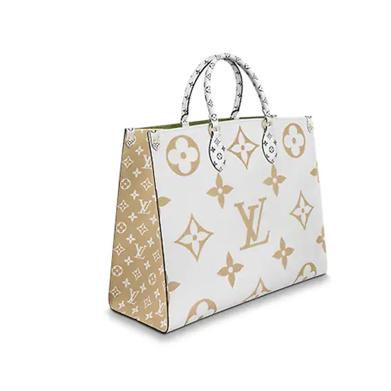 louis vuitton/路易威登 19春夏女士奶白色onthego 手袋 m44571 预定