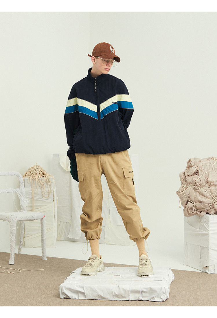 13month/13month string米色宽腿工装裤