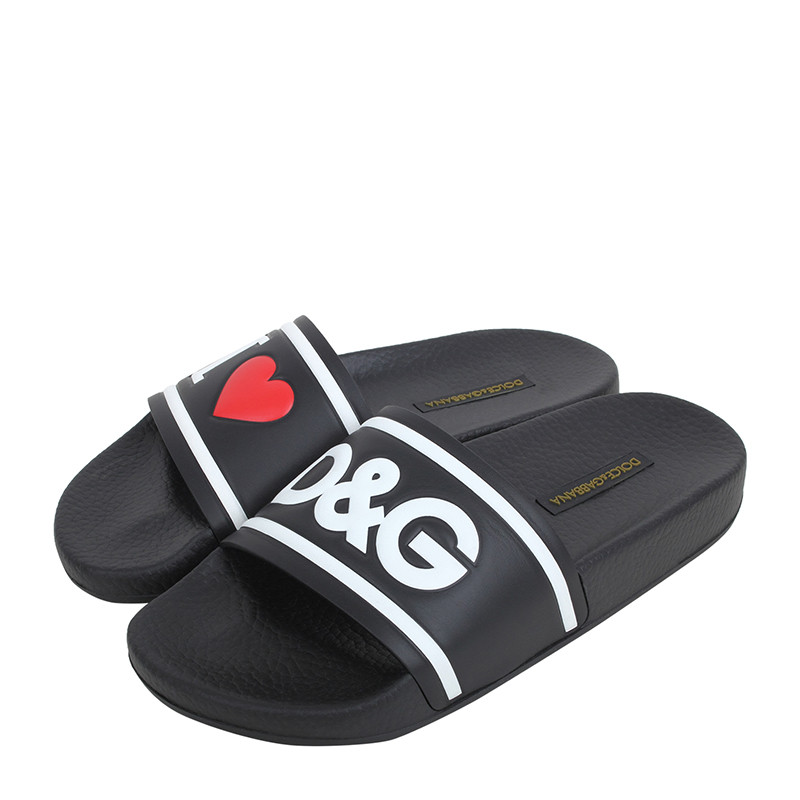 dolce&gabbana/杜嘉班纳 女士时尚爱心一字带沙滩拖凉拖鞋 cw0080 an