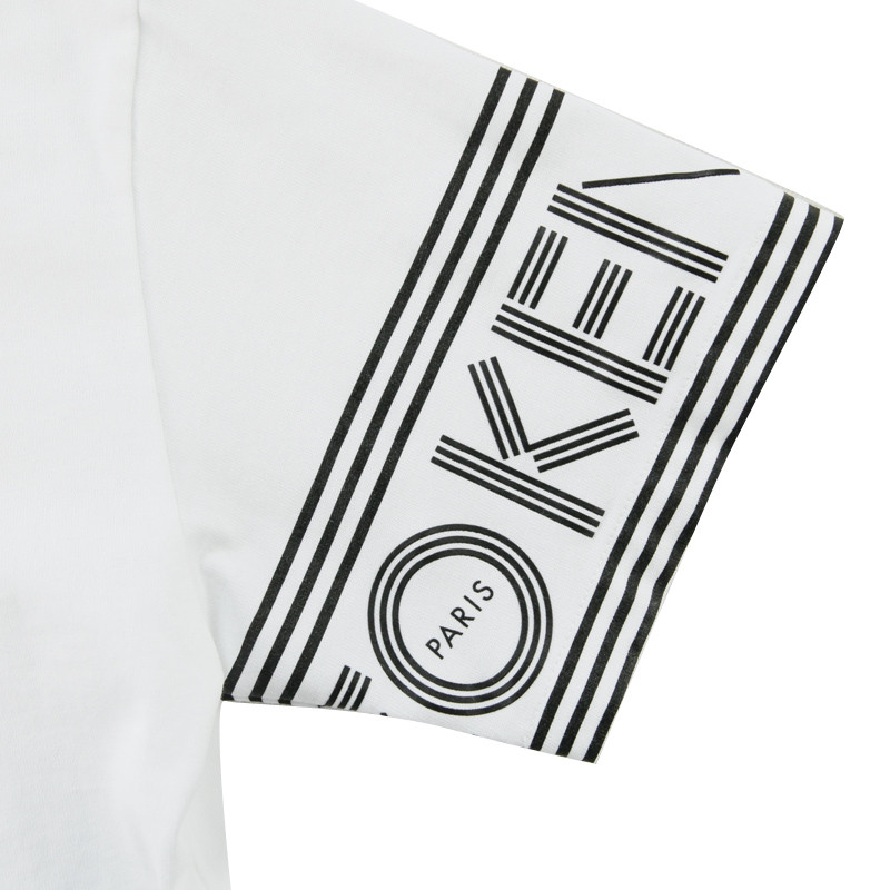 kenzo/高田贤三 白色男士圆领字母logo短袖t恤 4bd-5ts043