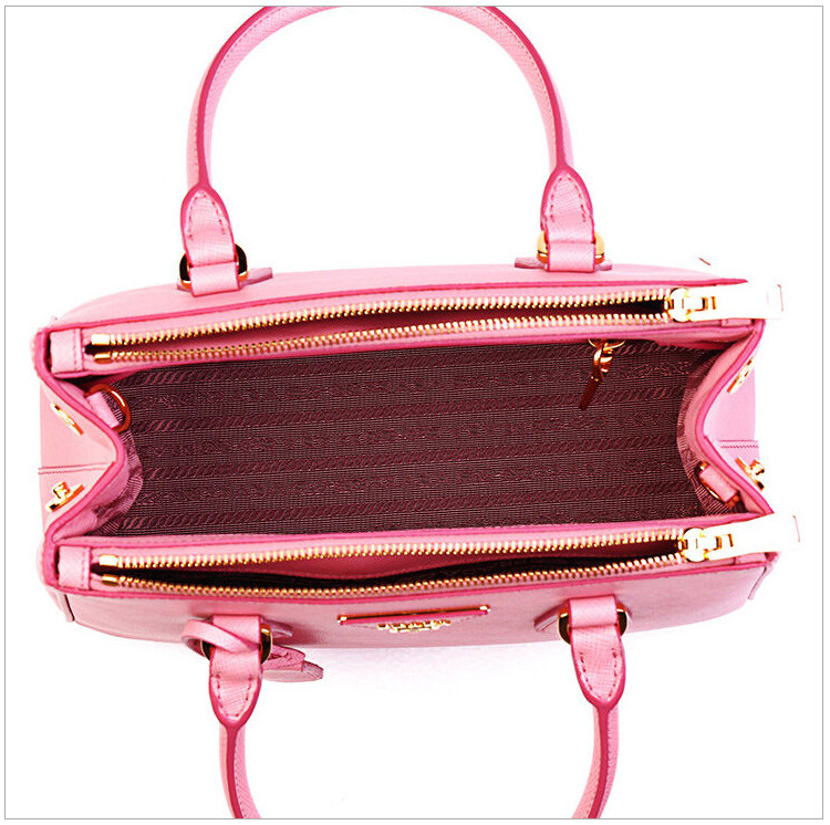 prada/普拉达 galleria系列女士粉色小牛皮杀手包手提包单肩包斜挎包