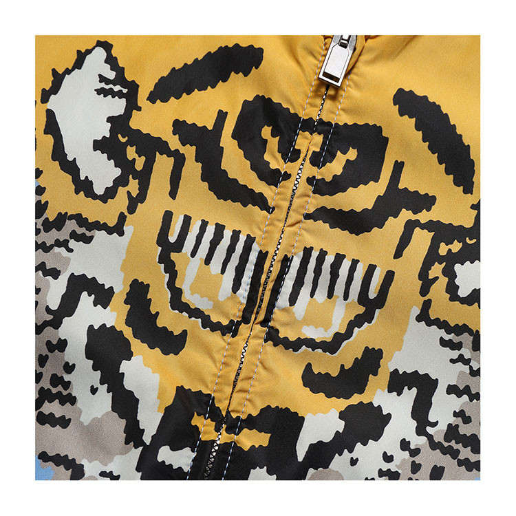 【包税】gucci/古驰 老虎印花蓝色男士风衣外套# 450711 z760a 4494