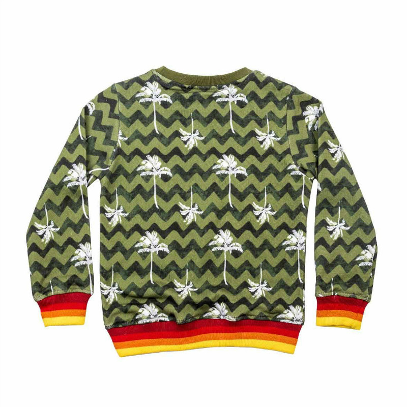 msgm/msgm 儿童橄榄绿与彩虹设计卫衣 009662-200 橄榄色 6a