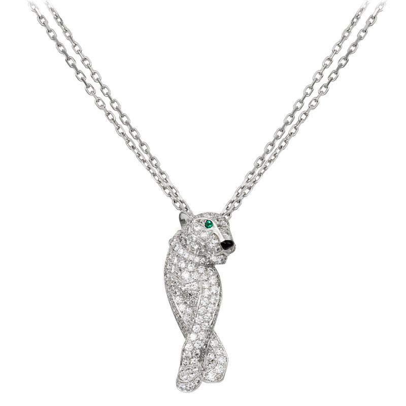 【预售】cartier/卡地亚 panthre de cartier 豹子项链 白色k金,钻石