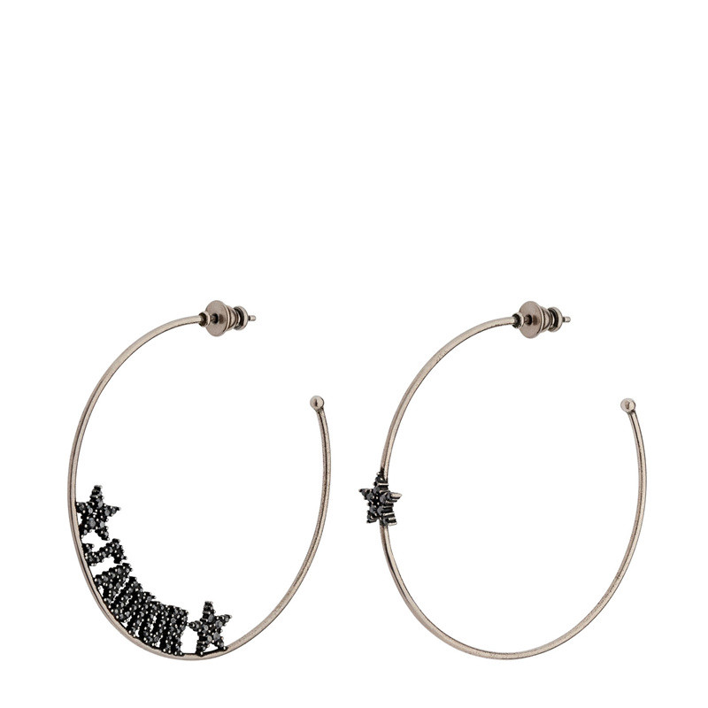 dior/迪奥 18新款jadior镀钯复古银色金属星星耳环 e0771adrcy_d964