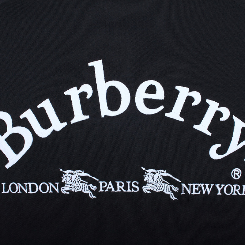 burberry/博柏利 男士时尚休闲圆领套头logo字母印花长袖卫衣 8003017