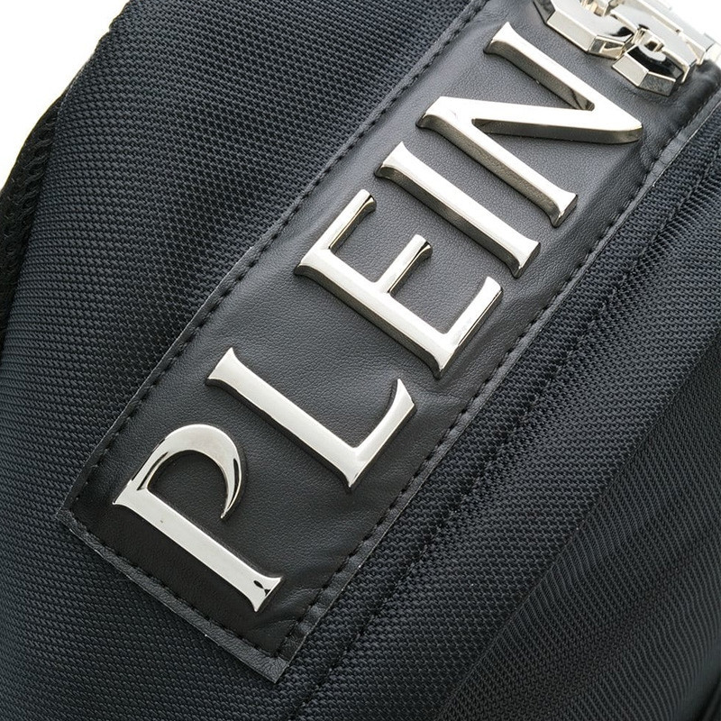 philipp plein/菲利普·普兰 sport系列 男士黑色尼龙字母大logo双肩