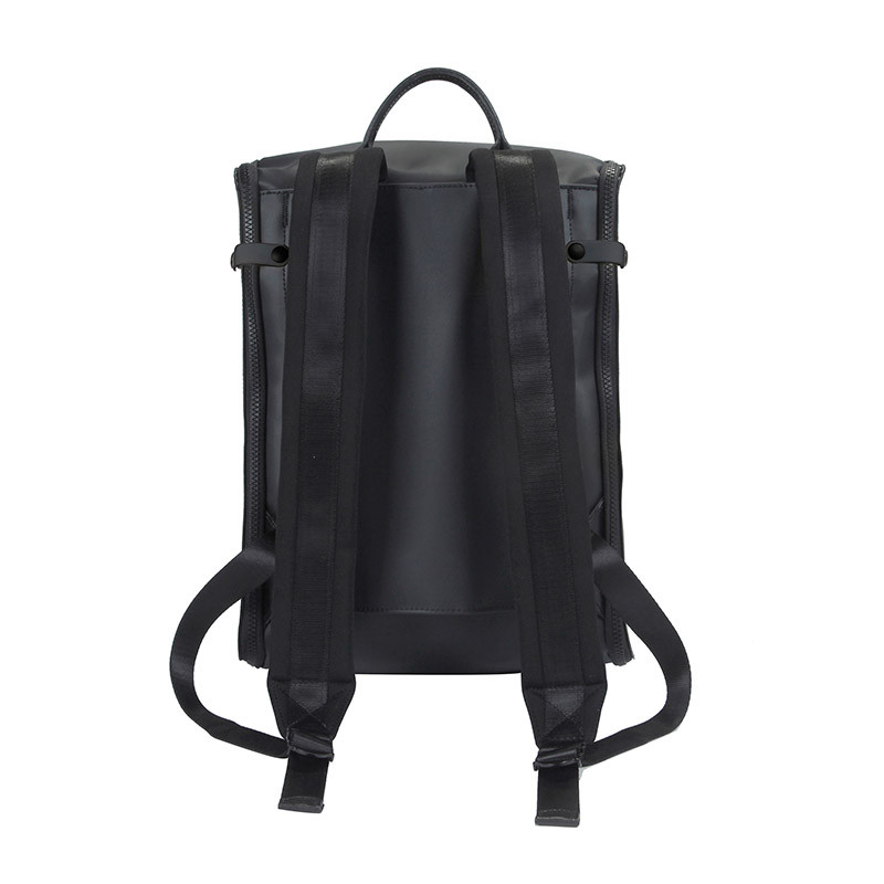 frequent flyer 前双袋刷纹图案拉链大号背包 zab_caligraphypl