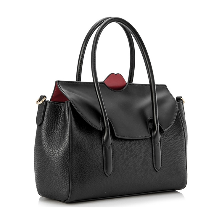 lulu guinness/露露 姬妮斯medium女士粒面皮革手提包 50138173