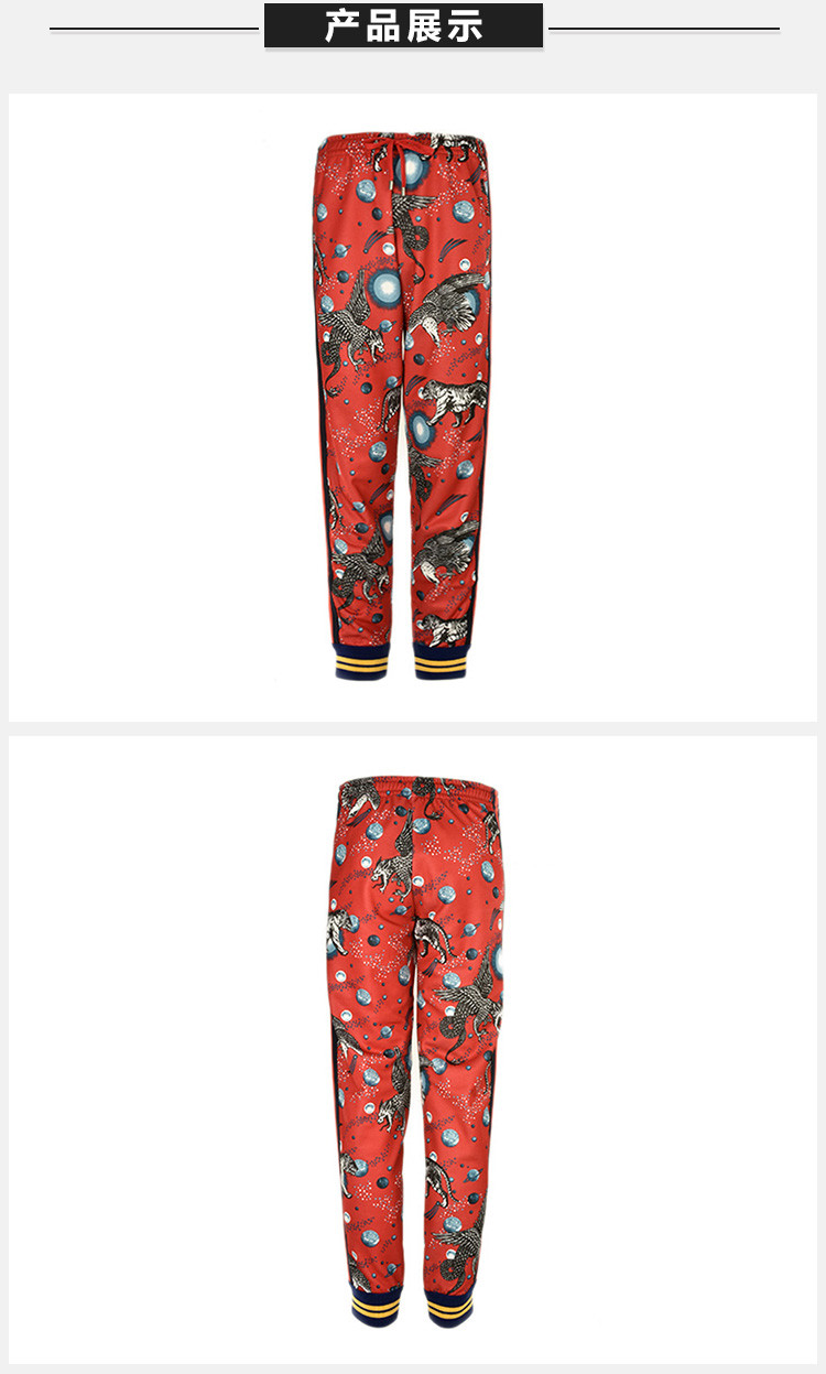 【包税】gucci/古驰 20春夏 男装 服饰 红色聚酯纤维棉质动物印花男士