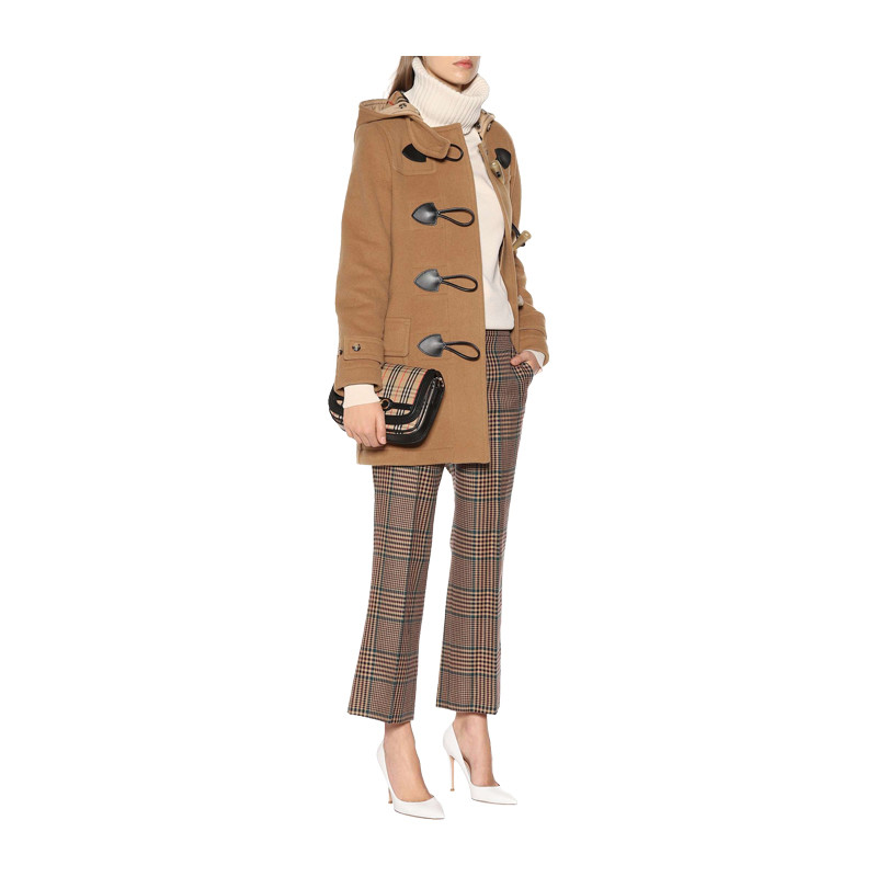 【18秋冬】burberry/博柏利 羊毛混纺牛角扣女士大衣外套#8003877