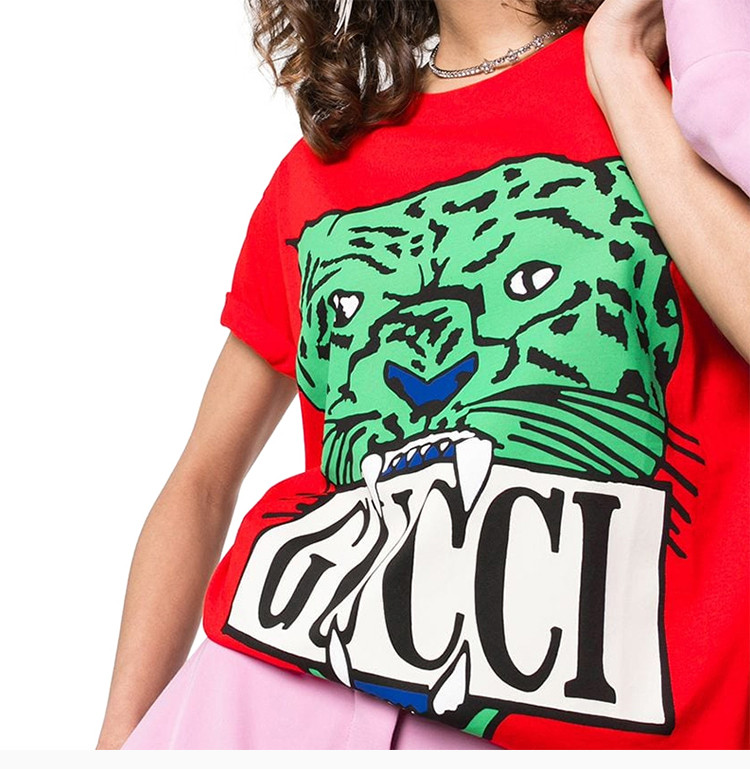 【包邮包税】gucci/古驰 女装 服饰 棉质字母logo圆领 女士短袖t恤