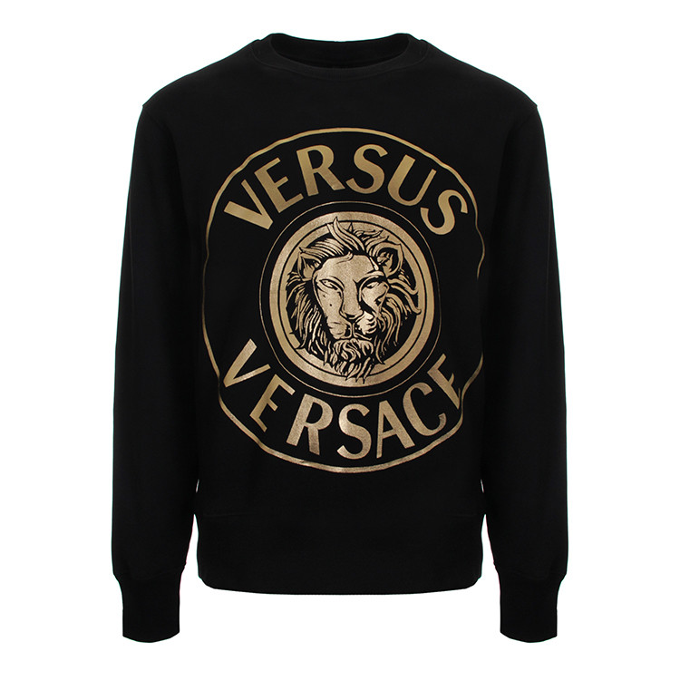 versace/范思哲 范瑟丝男士棉质狮头印花长袖卫衣 bu90627k bj10390 b