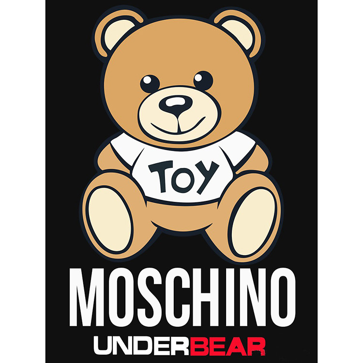 moschino/莫斯奇诺 玩具游泳小熊图案toy 男士短袖t恤 a1908 8106 555