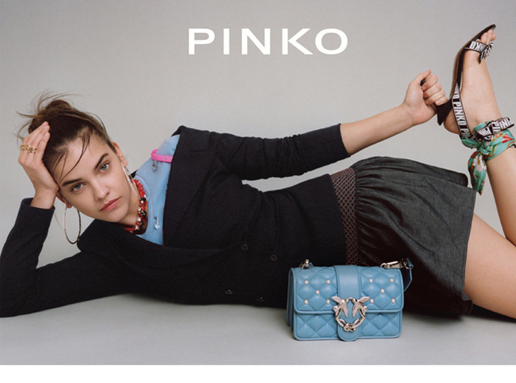 pinko(品高) 玫紫色皮质女士单肩包
