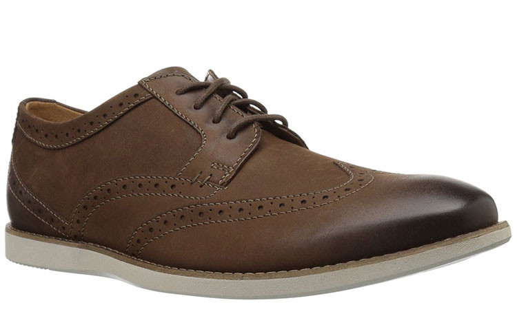 【包税】clarks/clarks其乐男鞋 牛皮透气低帮系带男士休闲鞋布洛克