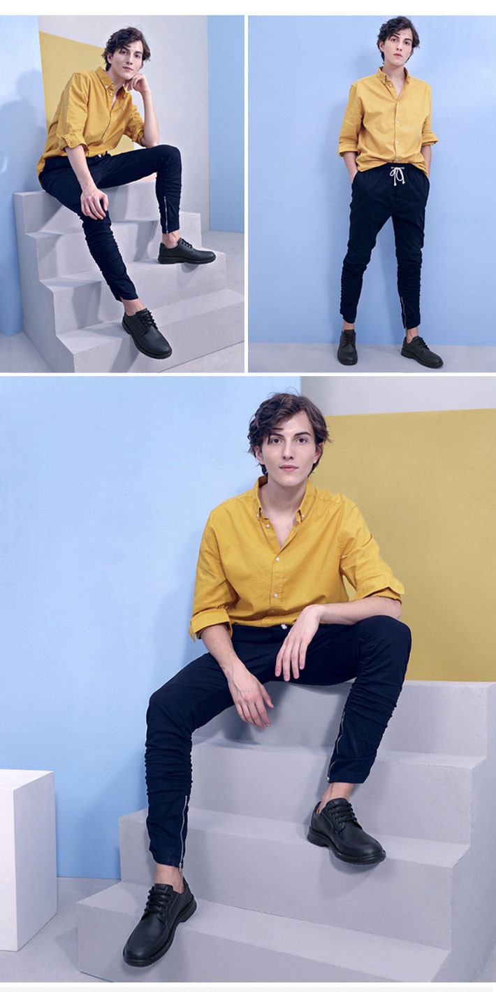 ecco/爱步男鞋 男士融合系列 商务休闲防滑圆头系带皮鞋 男士商务休闲