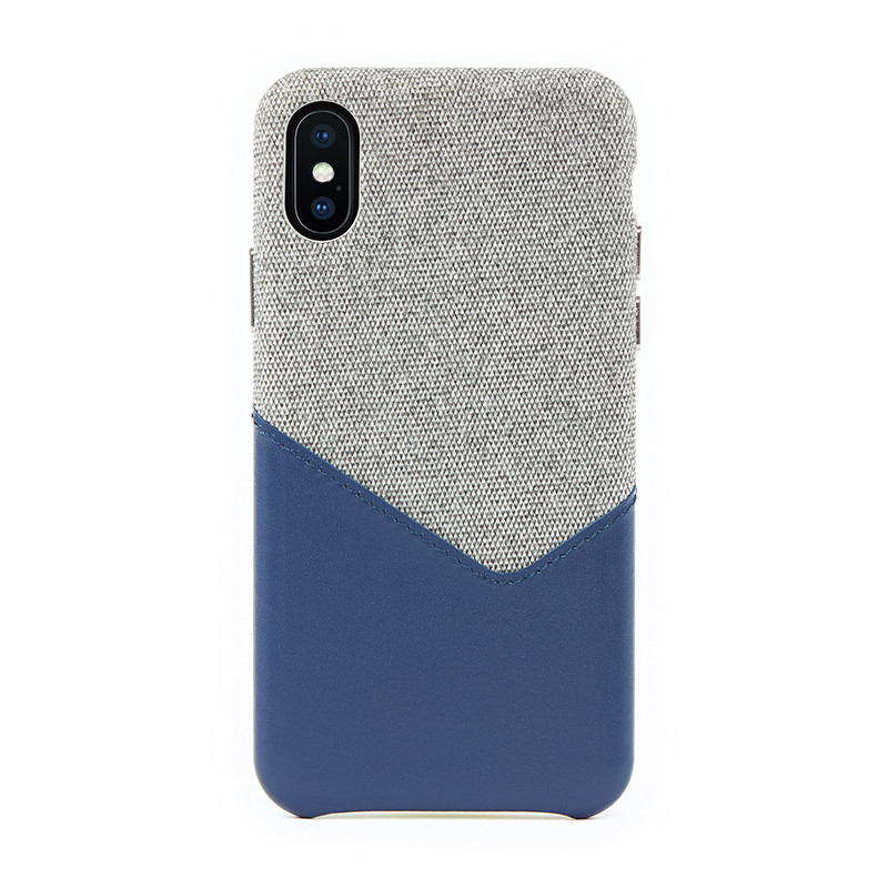 obx 蓝灰色 混皮材质手机壳 iphonex/xs/xs max