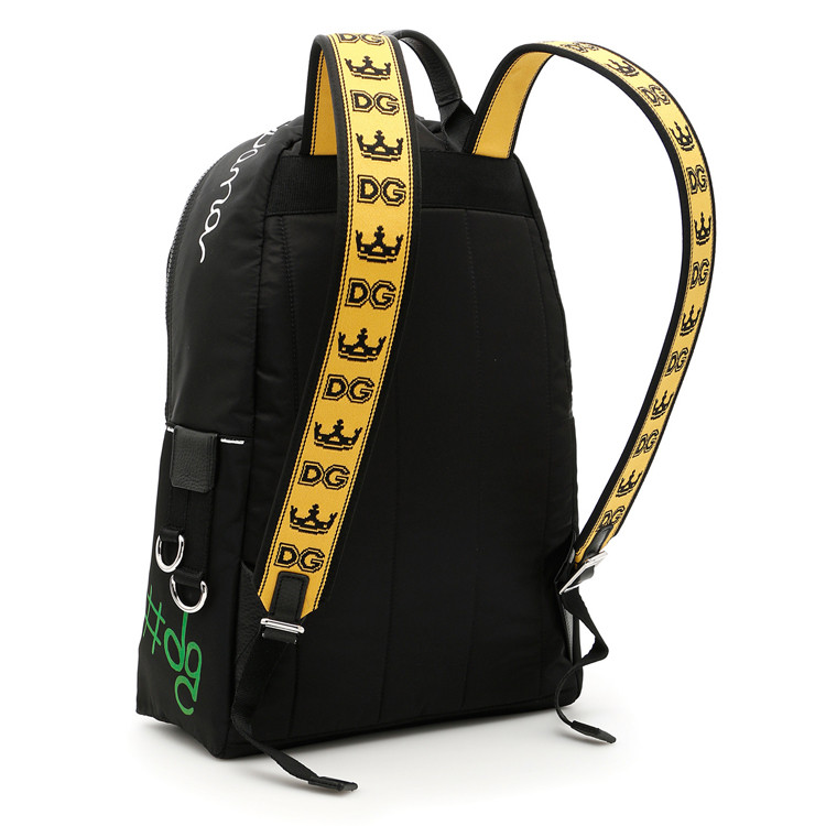 【包税】dolce&gabbana/杜嘉班纳 男士黑色尼龙双肩包 bm1482 an360