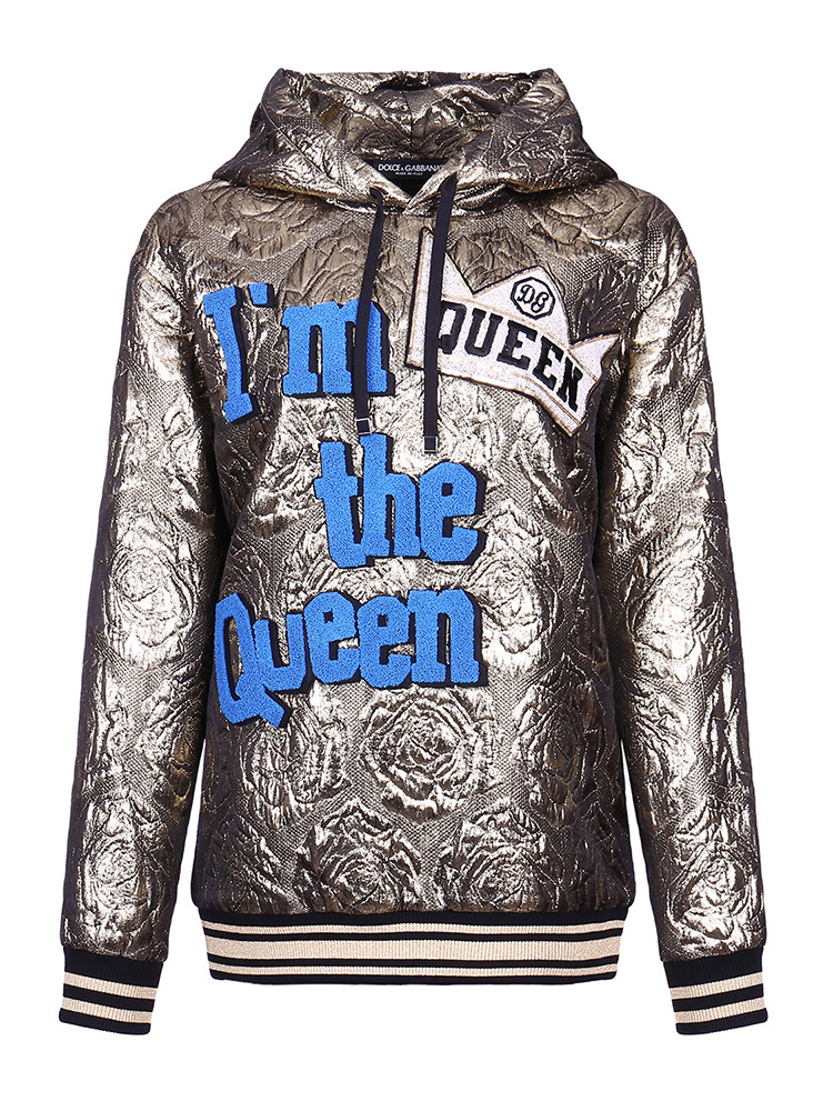 dolce&gabbana/杜嘉班纳女士连帽卫衣 f9a52zfjm30 xh 金色 意码40