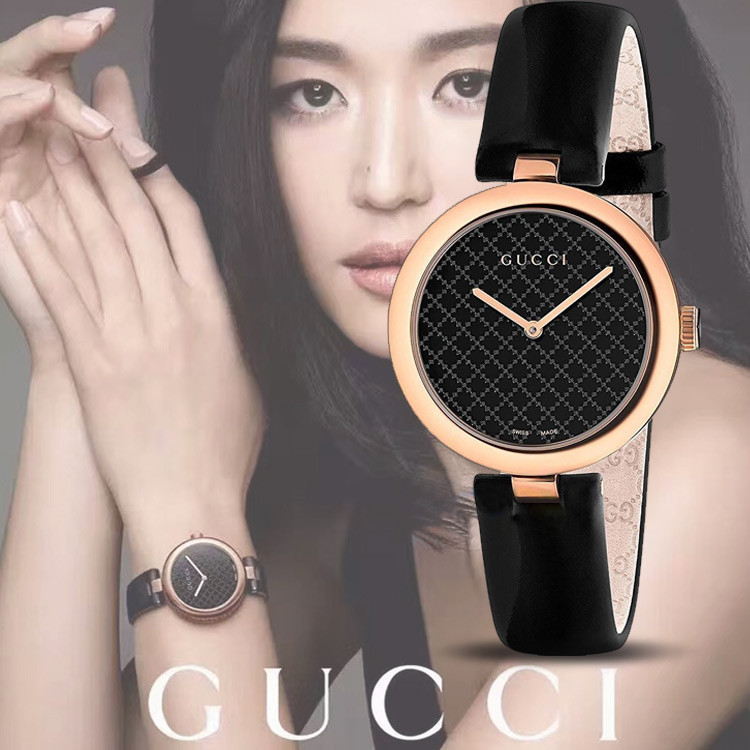 gucci/古驰 李冰冰同款 手表 女士 钟表女 优雅玫瑰金色 女表 石英表