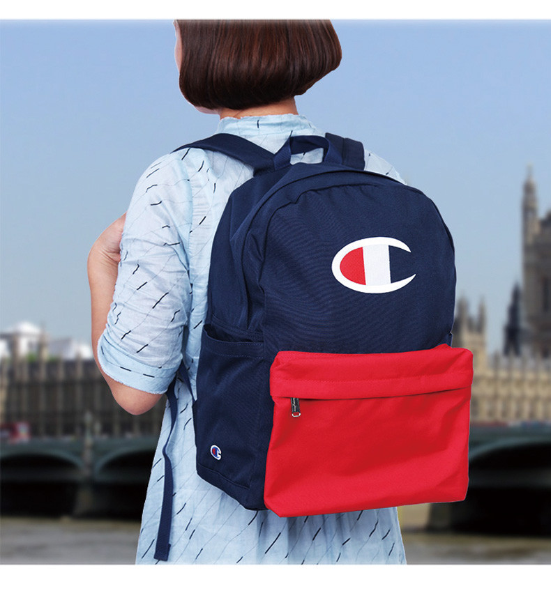 冠军champion 时尚潮流男女情侣通用休闲旅行双肩包 上logo