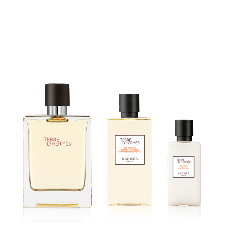 【包税】hermes/爱马仕大地男士圣诞套装(edt100ml  沐浴露80ml 须后