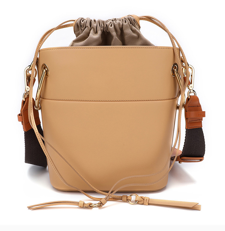 chloe/克洛伊 roy系列 女士小牛皮宽肩带单肩斜挎包水桶包手提包