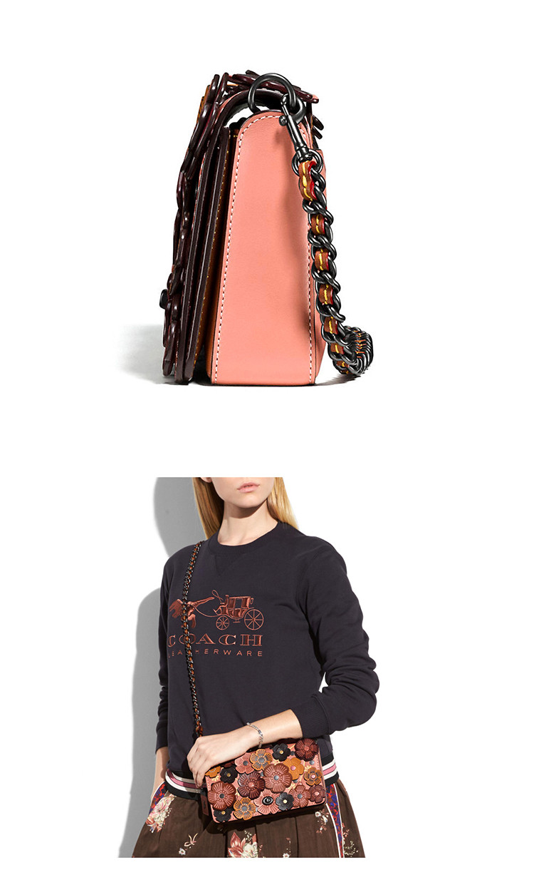 【包税】coach/蔻驰 【17年专柜新款】1941系列女士铬鞣皮革茶玫瑰