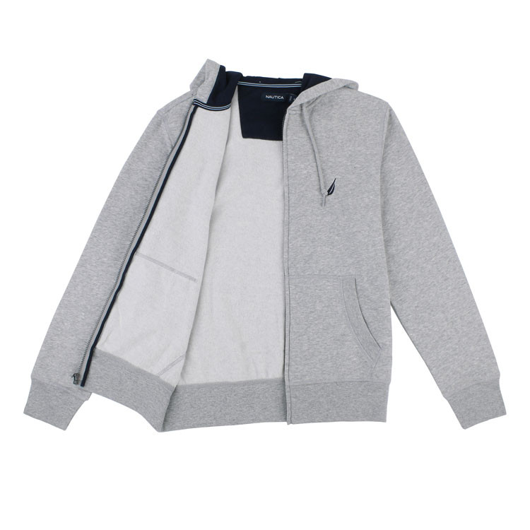 nautica/诺帝卡 2017新款男士休闲连帽 纯色长袖外套男卫衣 k73794