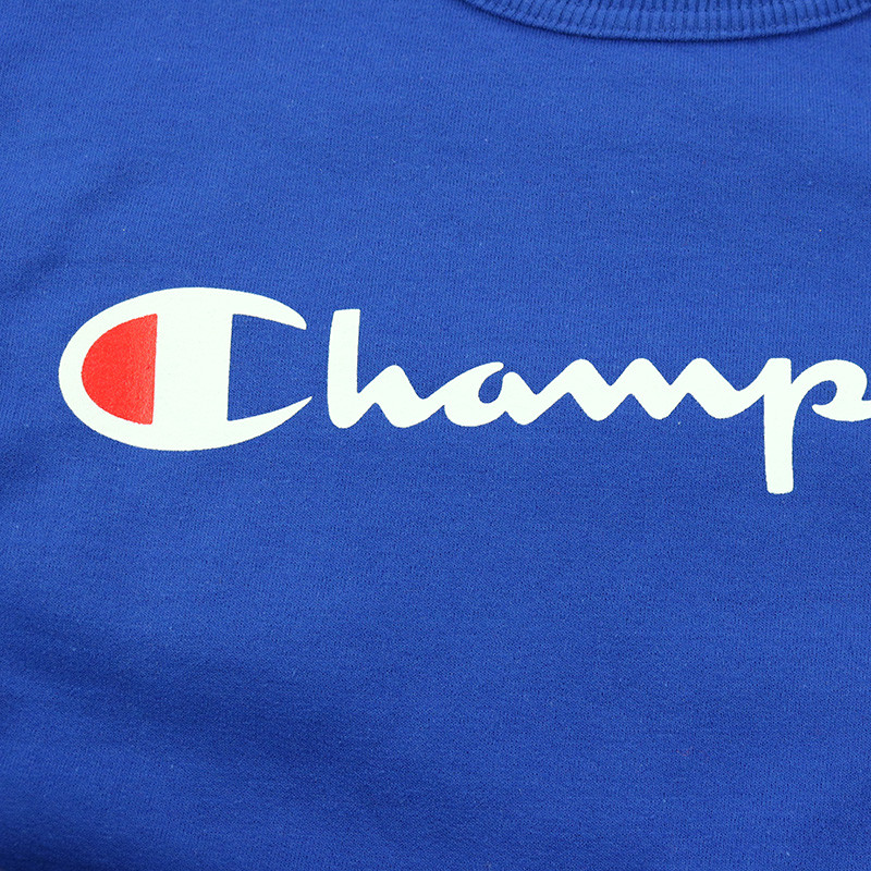 champion男士春秋新款时尚圆领加绒柔软套头上衣休闲长袖卫衣