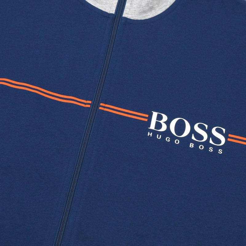 hugo boss/雨果波士 男士蓝色logo立领棉外套 50403128