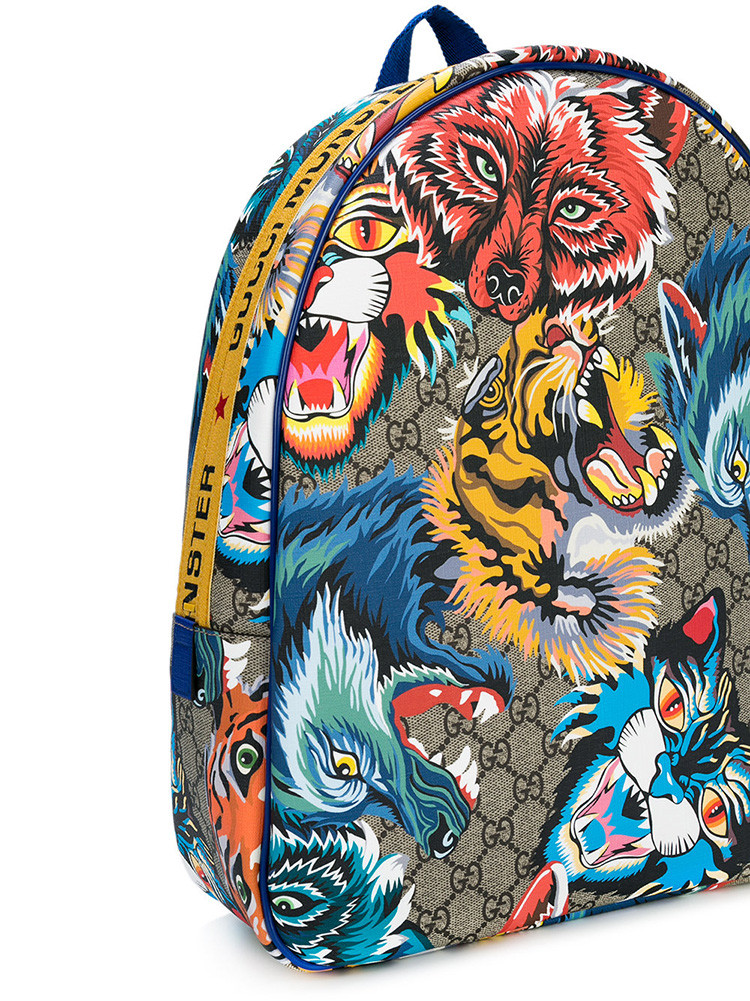 【包税】【18春夏】 gucci/古驰 gg动物图案双肩包 5019769ksan8311