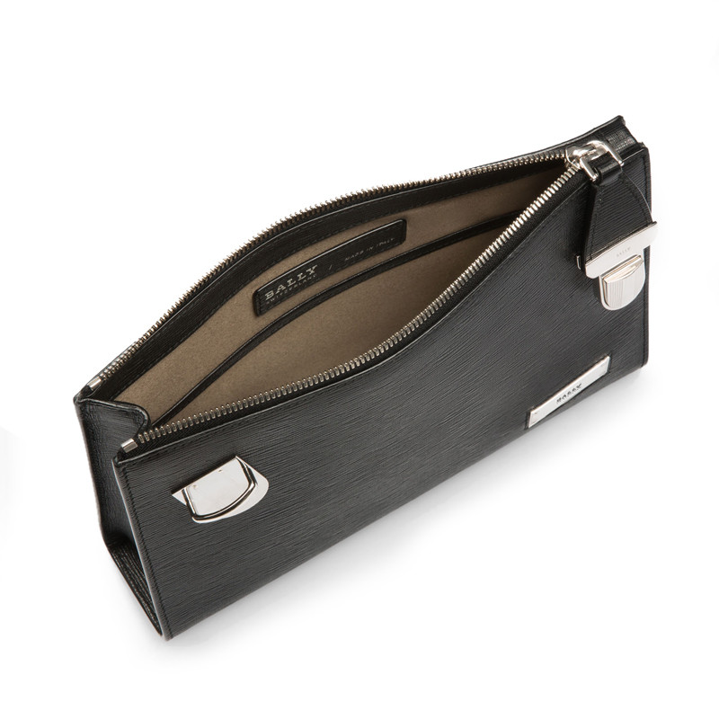 单品bally/巴利 黑色皮革手拿包 banner00