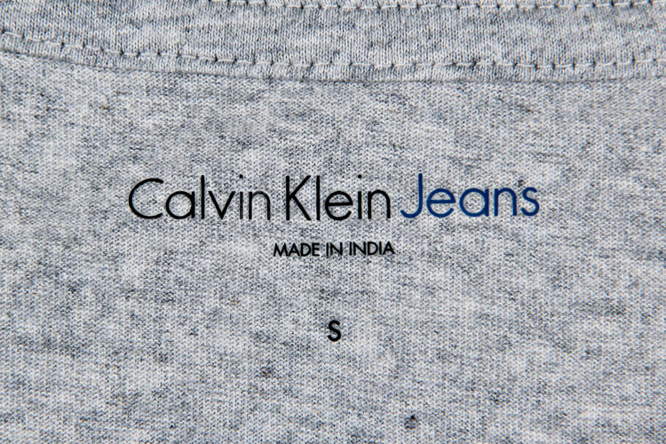calvin klein/卡尔文·克莱因 休闲男士ck大标logo纯色透气舒适圆领