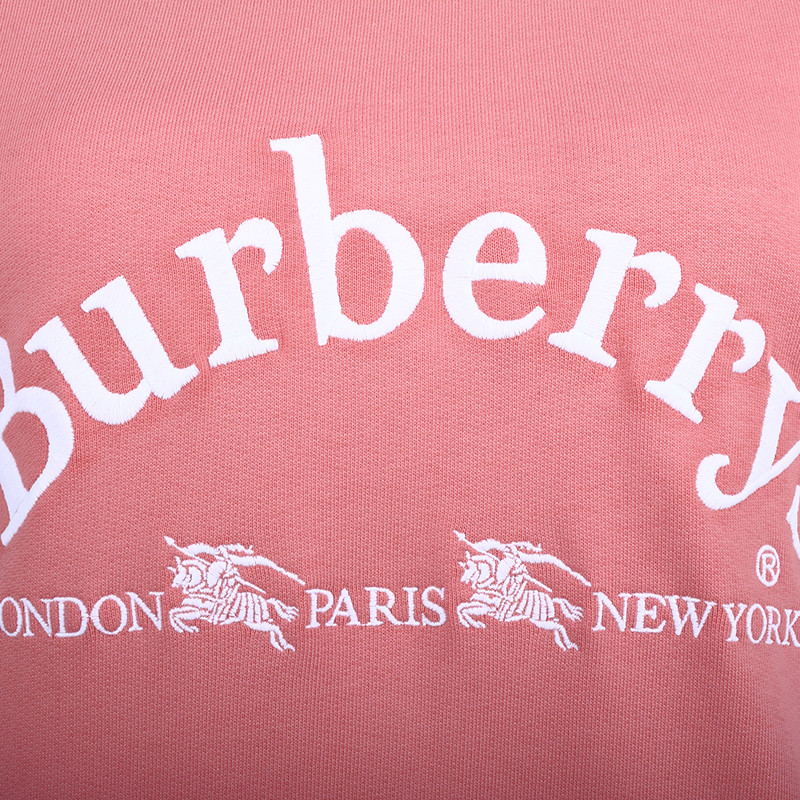 【18秋冬】burberry/博柏利 女士服装赵薇同款圆领logo字母刺绣长袖
